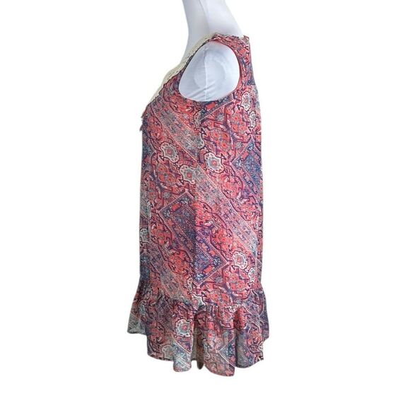 As U Wish Coral and Cream Lace Dress, Size XS - Picture 3 of 7